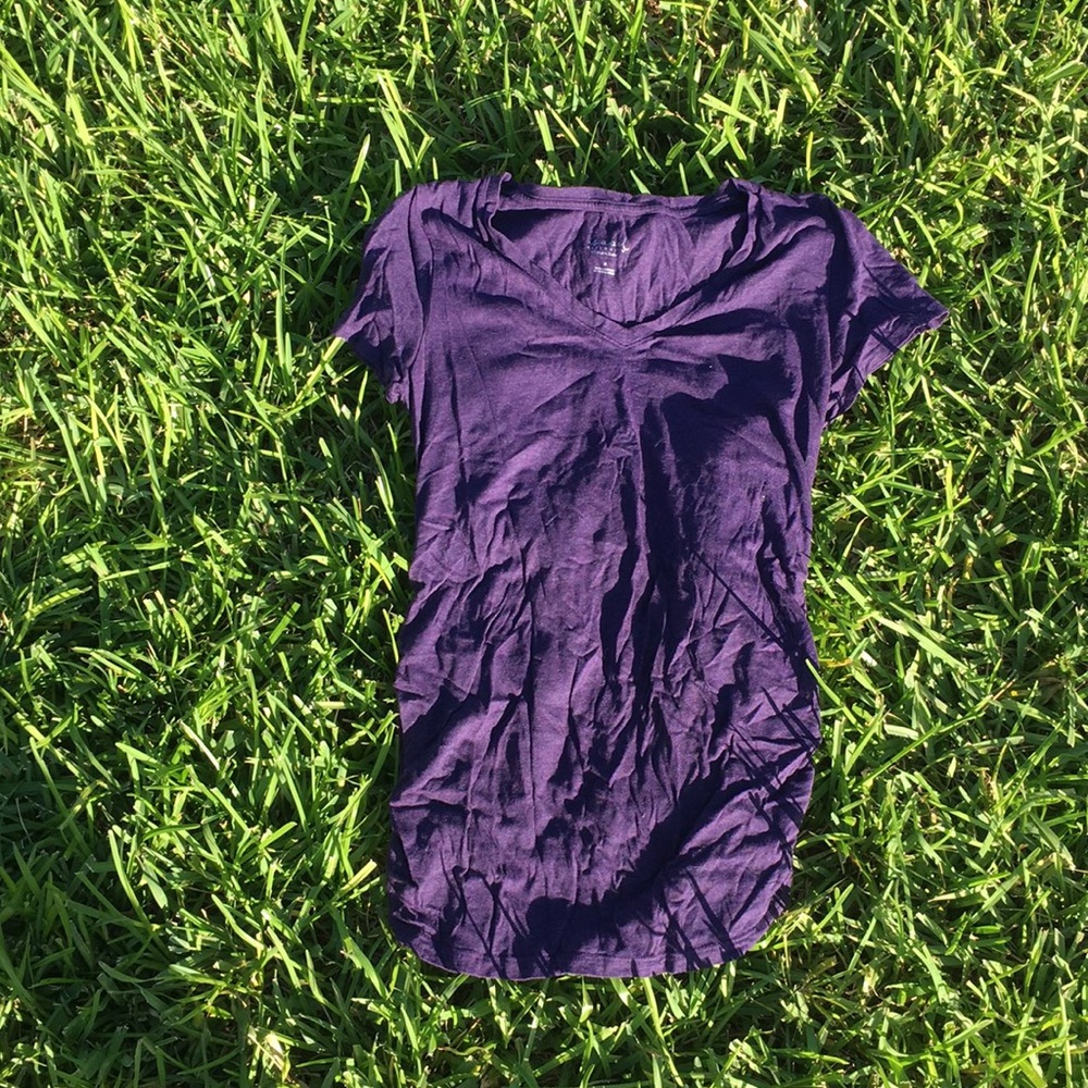 Purple maternity shirt